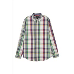 Camisa regular fit Crudo y verde