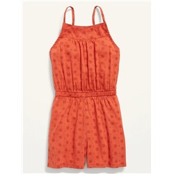 Sleeveless Printed Romper for Girls