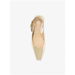 Darrington Metallic Crackled Leather Flat