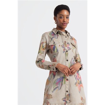 Vestido camisero camoflower