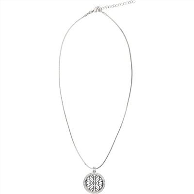 Kurze Damen Kette mit rundem Anhänger