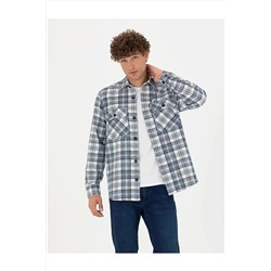 Pierre Cardin Mavi Oversize Uzun Kollu Gömlek G021GL004.000.1705014.VR036