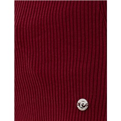 Balıkçı Yaka Bordo Slim Fit Basic Kazak