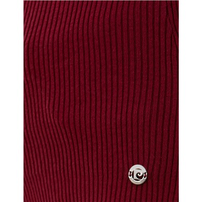Balıkçı Yaka Bordo Slim Fit Basic Kazak