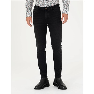 Siyah Slim Fit Jean Pantolon