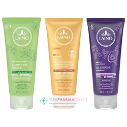Laino Shampooing Douche Thé Vert + Crème de Douche Miel + Gel Douche Figue 3x200mlLot  × 3