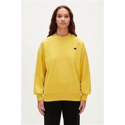 Bad Bear Phoebe Crewneck Cider Sarı Kadın Sweatshirt 22.04.12.003-C119