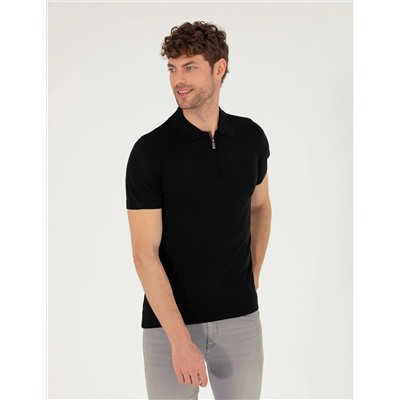 Siyah Slim Fit Kazak