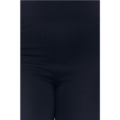 Lacivert Yüksek Bel Toparlayıcı Beli Lastikli Örme Büyük Beden Tayt TBBSS22TA0022