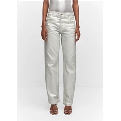 Jeans rectos metalizados