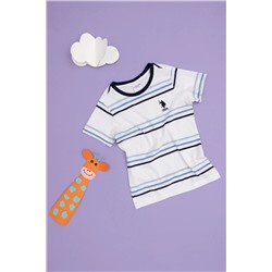 U.S. Polo Assn., Erkek Çocuk Beyaz Bisiklet Yaka Tişört 50284821-vr013
