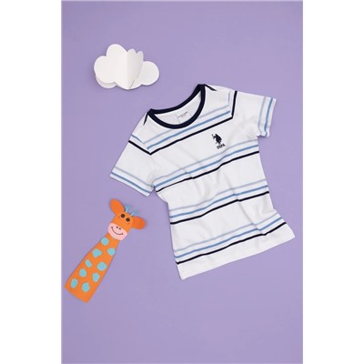 U.S. Polo Assn., Erkek Çocuk Beyaz Bisiklet Yaka Tişört 50284821-vr013