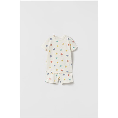 BABY/ CONJUNTO CAMISETA Y BERMUDA ESTRELLAS