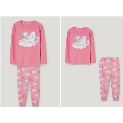 Einhorn - Fleece-Pyjama - 2 teilig