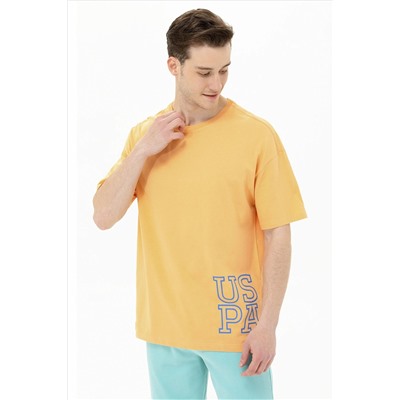 Erkek Kavun Oversize Bisiklet Yaka Tişört