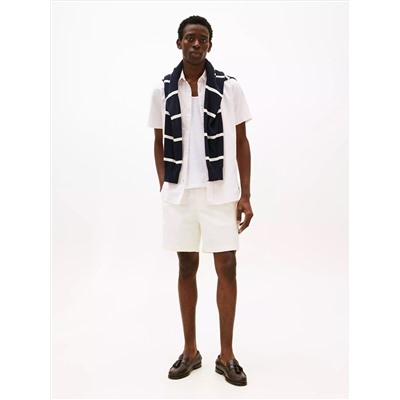 Short-Sleeve Stripe Oxford Shirt