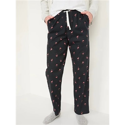 Printed Poplin Pajama Pants for Men