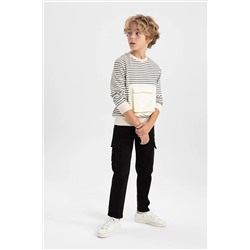 Defacto Erkek Çocuk Kargo Fit Jean Pantolon B1290A823WN