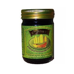 Зеленый тайский бальзам против судорог, отеков, боли в мышах 200 гр / Green balm with ship 200g