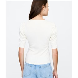 Favorite Puff Sleeve V-Neck T-Shirt