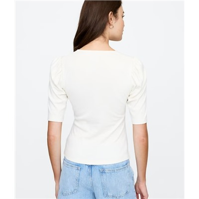 Favorite Puff Sleeve V-Neck T-Shirt