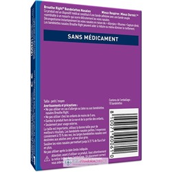 Breathe Right Bandelettes Nasales Sensitive 10 Bandelettes