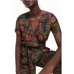 Mono estampado africano geométrico