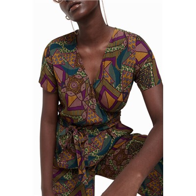 Mono estampado africano geométrico