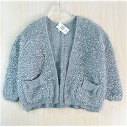 Женский мягкий и уютный флисовый кардиган с V-образным вырезом, без пуговиц