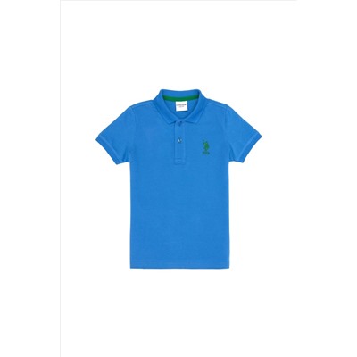 Erkek Çocuk Saks Basic Polo Yaka T-Shirt
