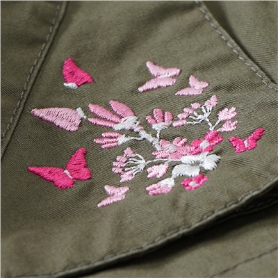 Mädchen Parka mit Stickerei