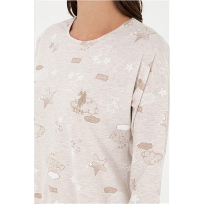 Kadın Bej Pijama Takımı