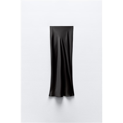SATIN MIDI SKIRT