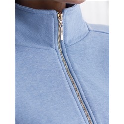 Бомбер среднего объема на молнии из петельчатого футера двухнитки с эластаном