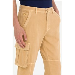 Erkek Camel Kanvas Pantolon