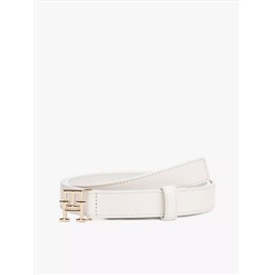 Monogram Buckle Leather Belt
