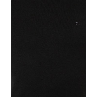 Siyah Slim Fit Yarım Balıkçı Basic Triko Kazak