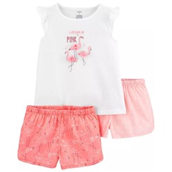 Carter's | Kid 3-Piece Flamingo Poly PJs