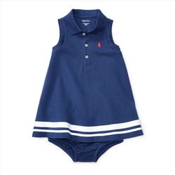 STRIPED POLO DRESS & BLOOMER | Ralph Lauren