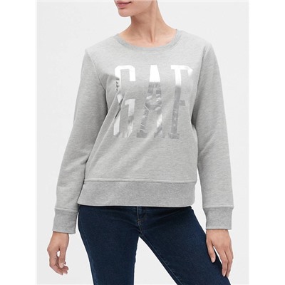 Metallic Logo Pullover Sweater