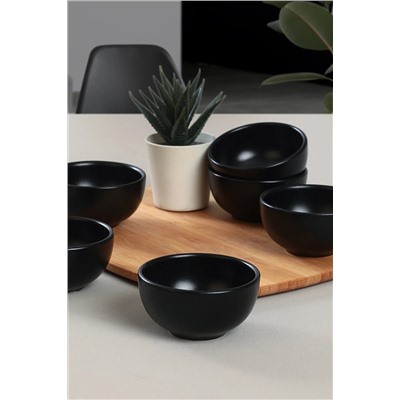 Keramika Mat Siyah Çerezlik / Sosluk 8 Cm 6 Adet ST101106F956A0000000AZ1000