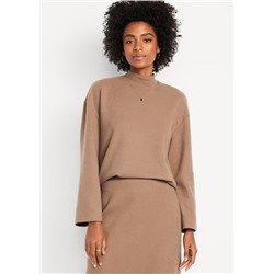 Cozy Mock-Neck Tunic Sweater