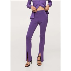 Pantalón punto aberturas -  Mujer | MANGO OUTLET Melilla