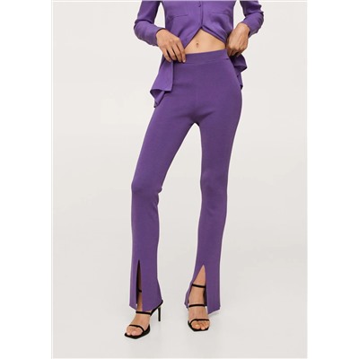 Pantalón punto aberturas -  Mujer | MANGO OUTLET Melilla