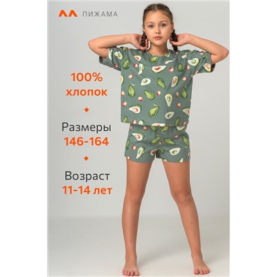 Хлопковая пижама для девочки Happyfox
