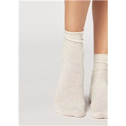 Kurze Socken mit Cashmere und Glitzer
