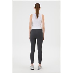 Kadın Antrasit Yüksek Bel Toparlayıcı Günlük Tayt