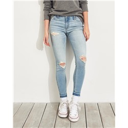 Classic Stretch Mid-Rise Crop Super Skinny Jeans