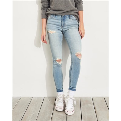 Classic Stretch Mid-Rise Crop Super Skinny Jeans