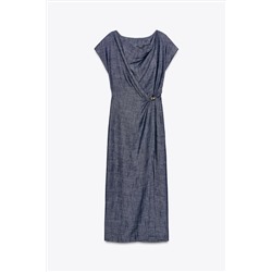 MIDI DRESS WITH GOLD APPLIQUÉ